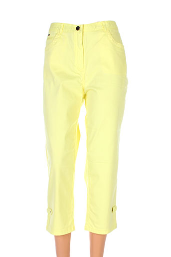 felino pantacourts femme de couleur jaune