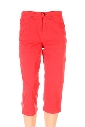 lcdn pantacourts femme de couleur rouge