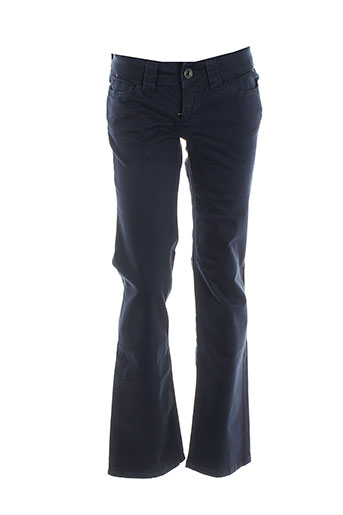 teddy smith pantalons fille de couleur bleu