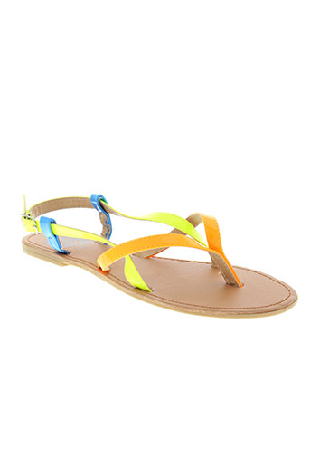 cassis cote d'azur chaussures fille de couleur orange