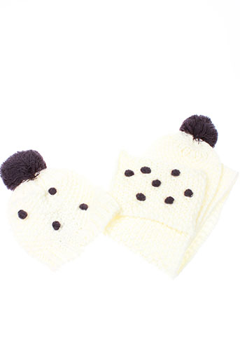 3 pommes accessoires fille de couleur blanc