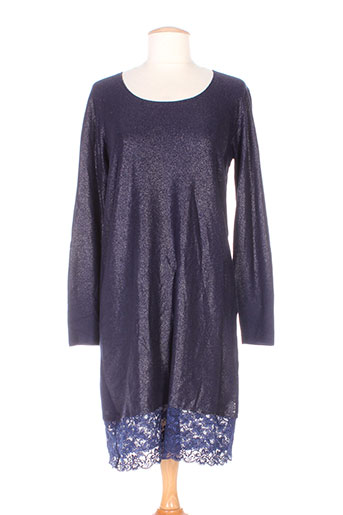lauren vidal robes femme de couleur bleu
