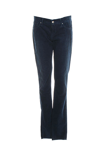 pepe jeans pantalons fille de couleur bleu