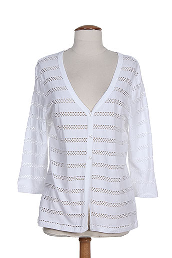 my way gilets femme de couleur blanc