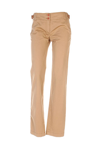 maxmara pantalons femme de couleur marron