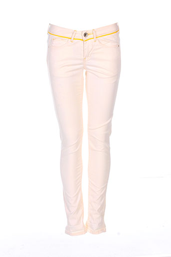 guess pantalons femme de couleur jaune