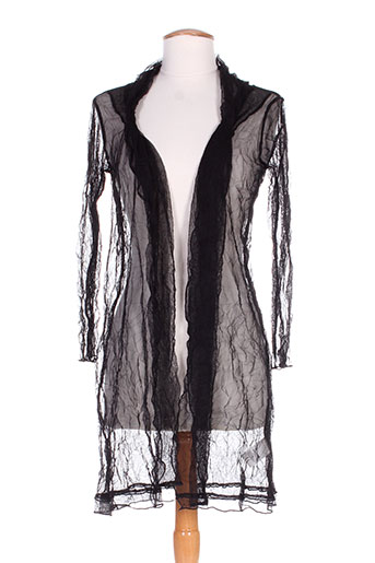 coco menthe gilets femme de couleur noir