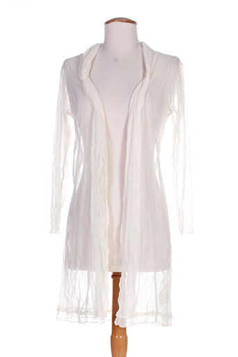 coco menthe gilets femme de couleur blanc