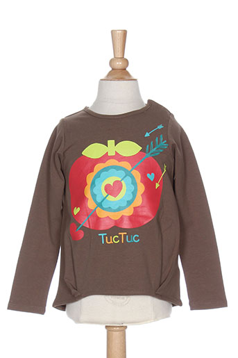 tuc tuc t-shirts fille de couleur marron