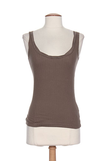 cannisse t-shirts femme de couleur marron