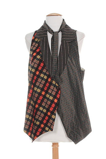 cannisse gilets femme de couleur marron