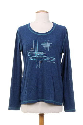 jean gabriel t-shirts femme de couleur bleu