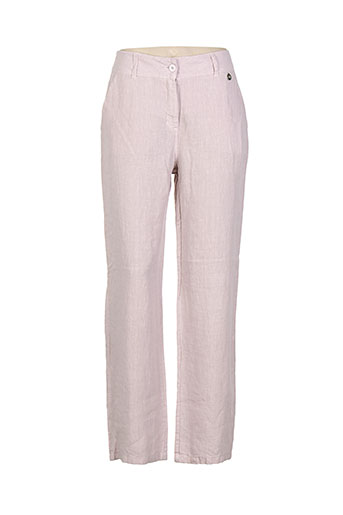 blanc boheme pantalons femme de couleur rose
