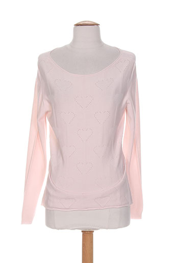 blanc boheme pulls femme de couleur rose