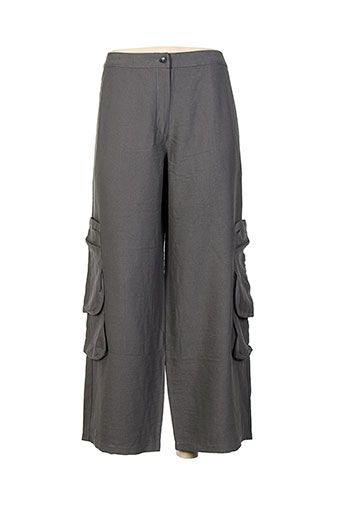 cannisse pantalons femme de couleur gris