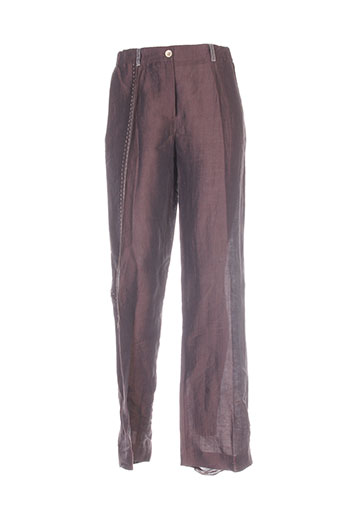 fred sabatier pantalons femme de couleur marron