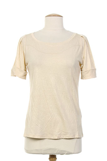 sportmax t-shirts / tops femme de couleur beige
