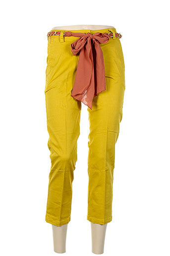 essentiel pantacourts femme de couleur jaune