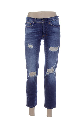 jeans jeans femme de couleur bleu