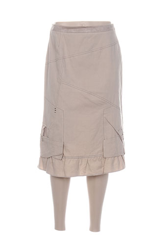 christine laure jupes femme de couleur beige