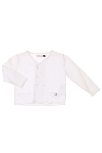 jean bourget gilets fille de couleur blanc