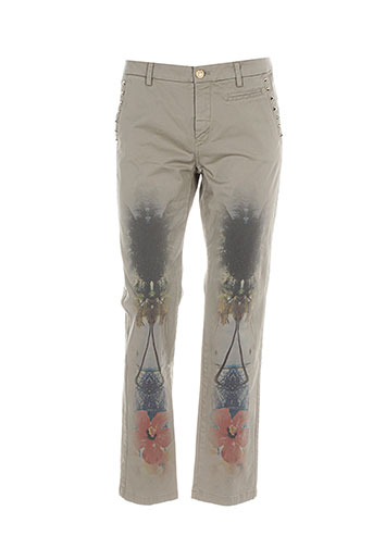 femme by michele rossi pantalons femme de couleur beige