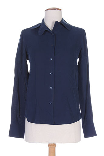 gant chemises femme de couleur bleu