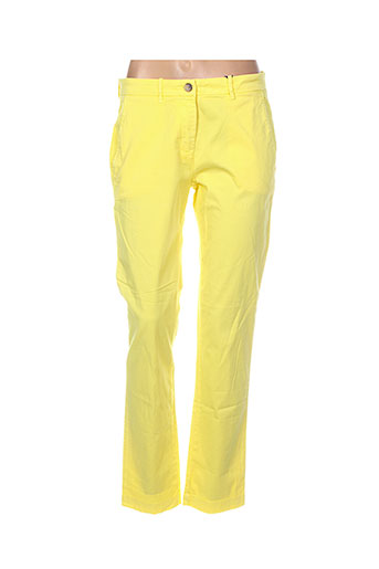 gant pantalons femme de couleur jaune