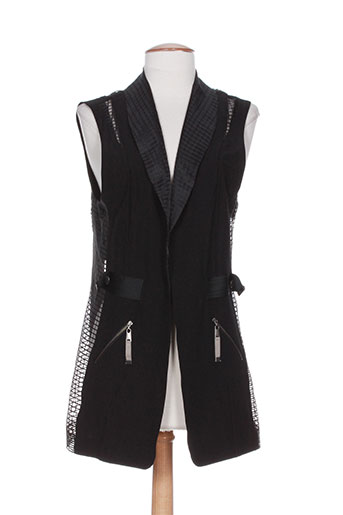 leslie gilets femme de couleur noir