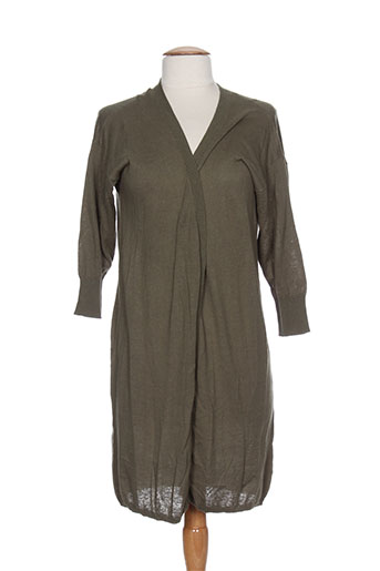 yaya gilets femme de couleur vert