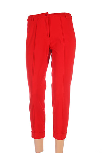 isabel de pedro pantalons femme de couleur rouge