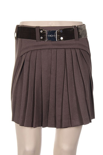 high jupes femme de couleur marron