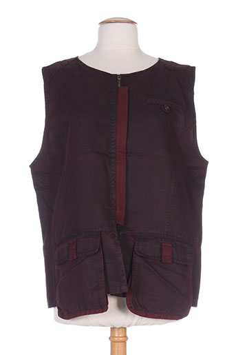 cannisse gilets femme de couleur rouge