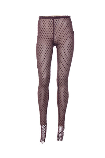 lino factory pantalons femme de couleur violet