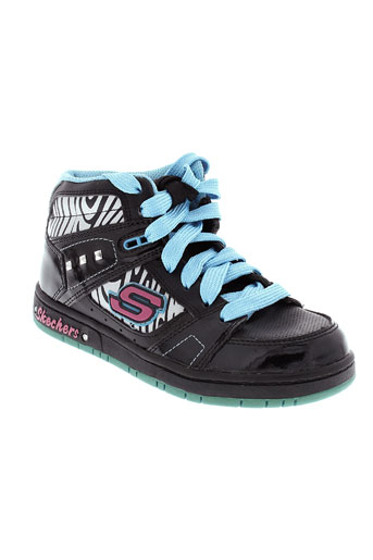 skechers chaussures fille de couleur noir