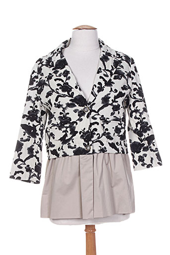 pois vestes femme de couleur beige