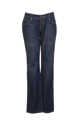 ikks jeans fille de couleur bleu