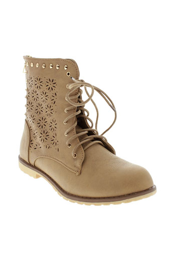 la bottine souriante chaussures femme de couleur marron