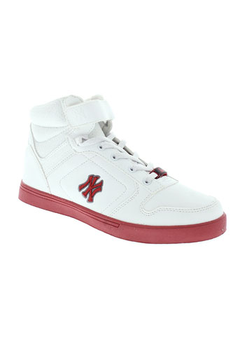 new york yankees chaussures garçon de couleur blanc
