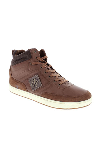 new york yankees chaussures homme de couleur marron