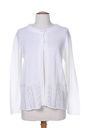 eleane gilets femme de couleur blanc