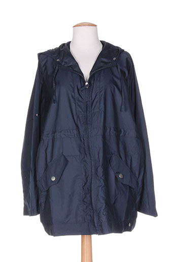 bleu salé manteaux femme de couleur bleu
