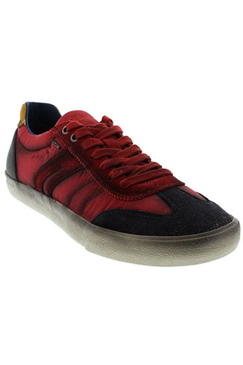 geox chaussures homme de couleur rouge
