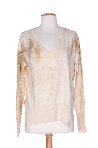 high pulls femme de couleur beige