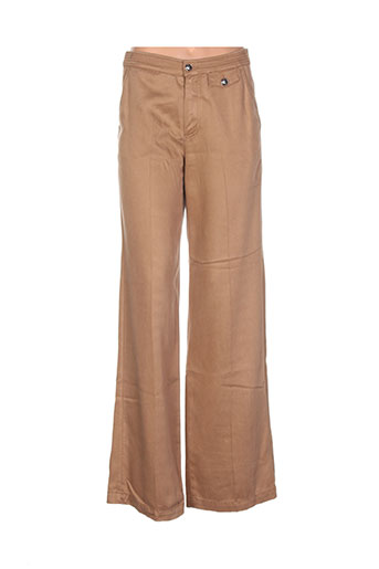 sisley pantalons femme de couleur marron