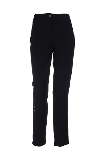 pause cafe pantalons femme de couleur noir
