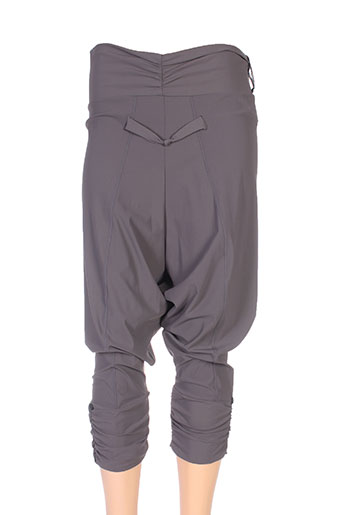 double jeu pantalons femme de couleur marron