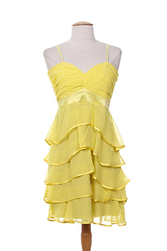 rinascimento robes femme de couleur jaune