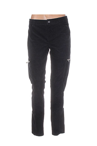 ikks pantalons femme de couleur noir