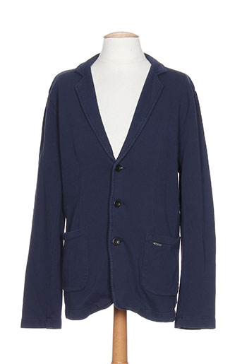 guess vestes homme de couleur bleu